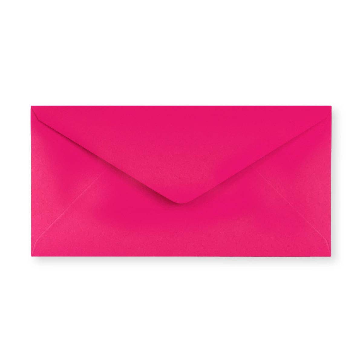 DL Fuschia Pink Gummed V-Flap Envelope (110 x 220mm)