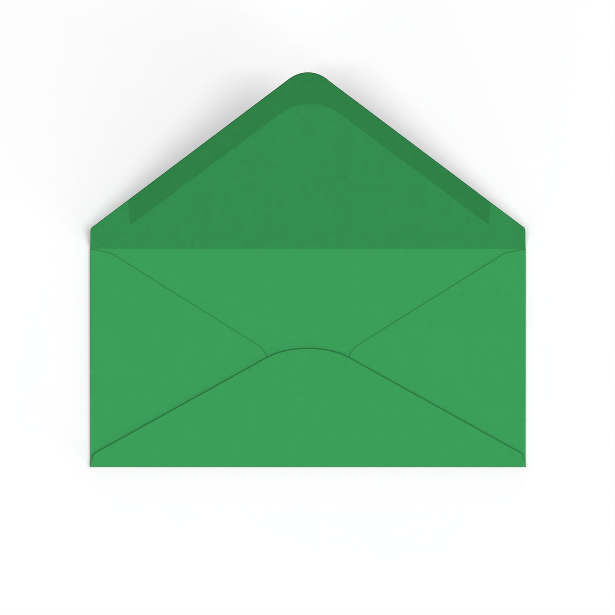 DL Kelly Green British Made Gummed V-Flap Envelope (110 x 220mm)