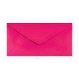 DL Fuschia Pink Gummed V-Flap Envelope (110 x 220mm)
