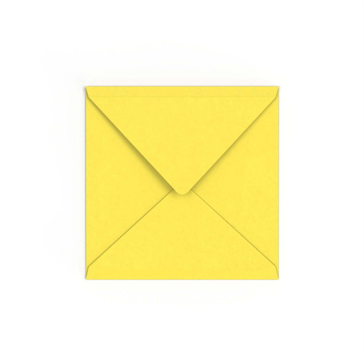 Sunflower Yellow British Made Gummed V-Flap Envelope (155 x 155mm)