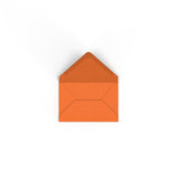 Flame Orange British Made Gummed V-Flap Envelope (62 x 94mm)