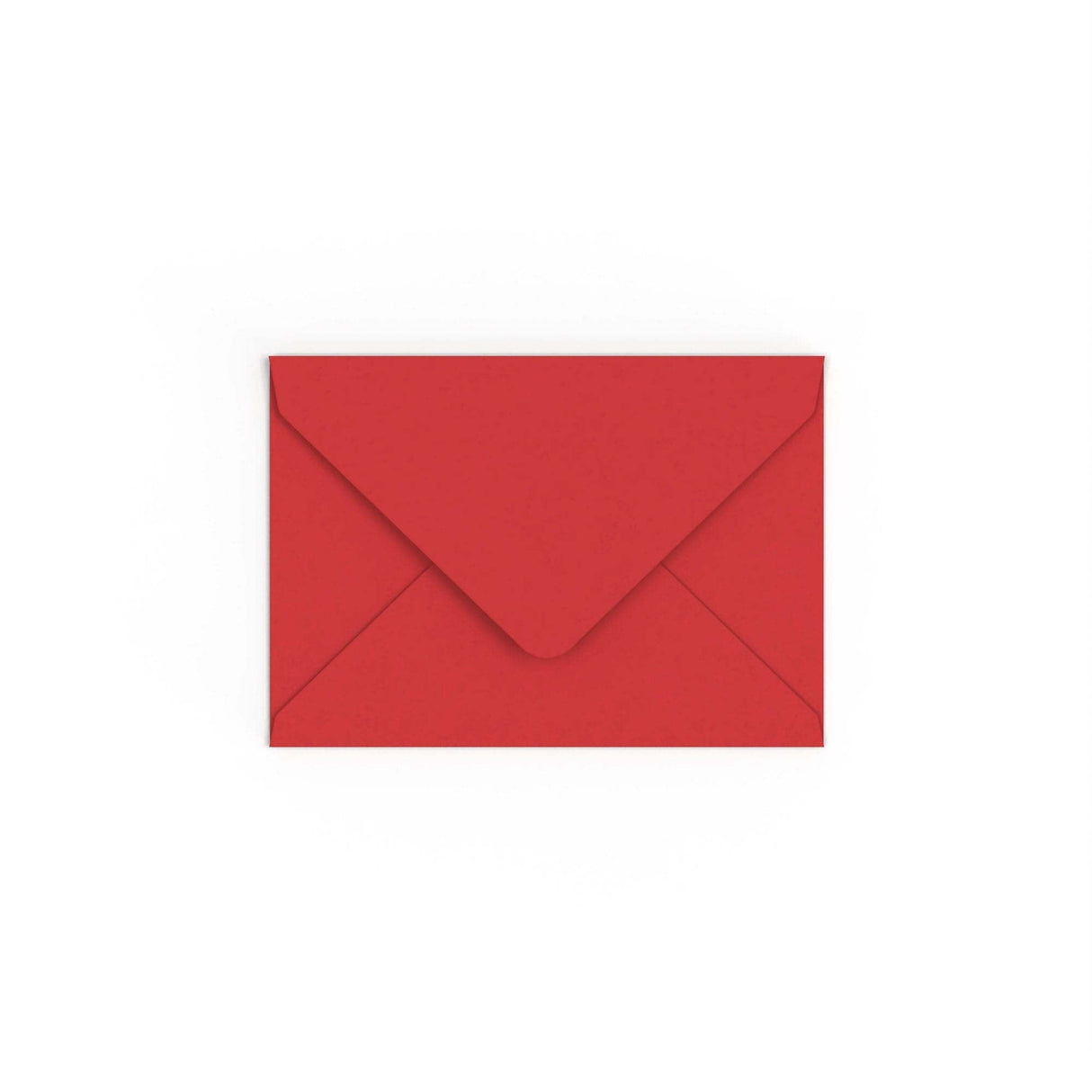 C6 Cherry Red British Made Gummed V-Flap Envelope (114 x 162mm)