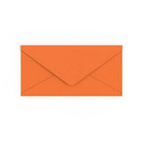DL Flame Orange British Made Gummed V-Flap Envelope (110 x 220mm)