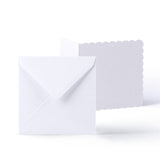 White Scalloped Cards & Envelopes Pack