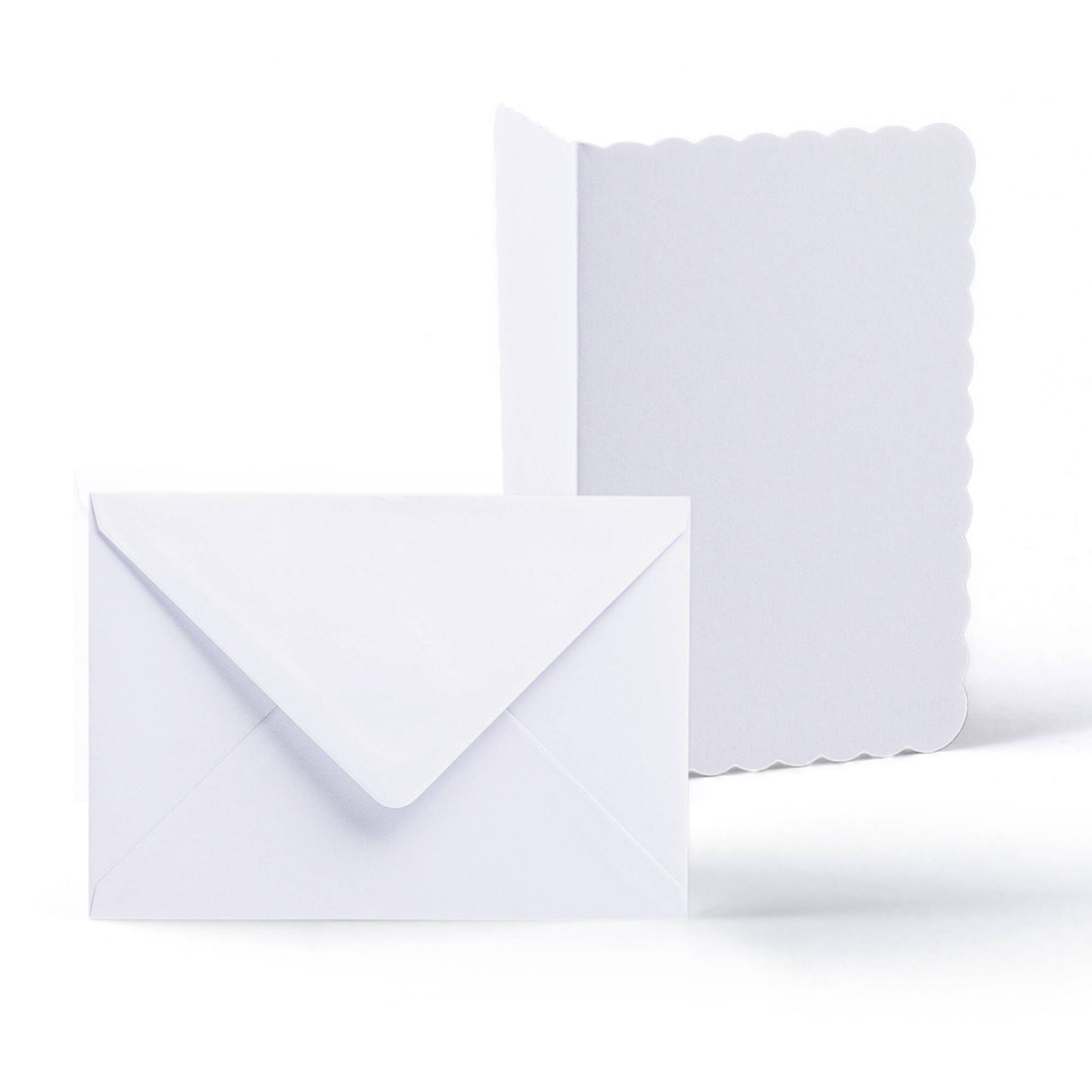 White Scalloped Cards & Envelopes Pack