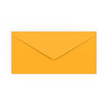 DL Dark Yellow Gummed V-Flap Envelope (110 x 220mm)