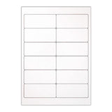 White Adhesive Labels
